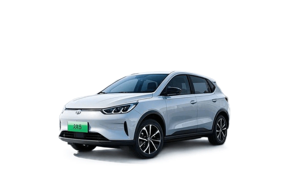 BYD Yuan Up EV 2024 compact electric SUV with Type 2 AC and CCS2 DC fast charging, 250-mile EPA range, and modern design.