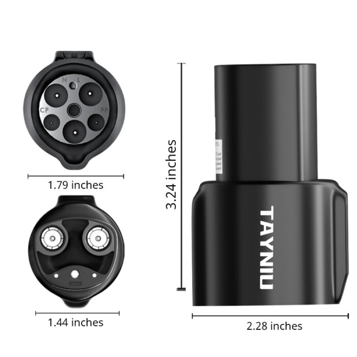 j1772 to tesla adapter size