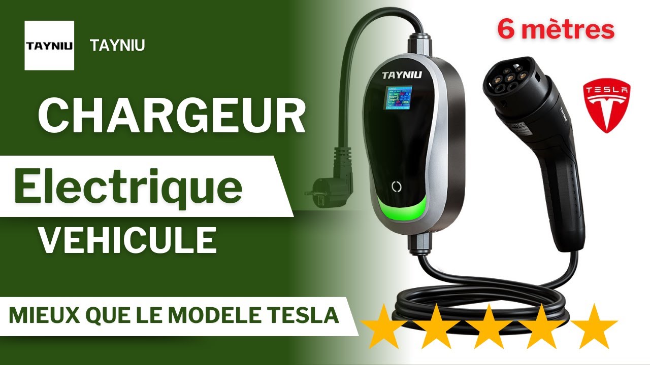 Tayniu SmoothPro EV Charger - 6-meter electric vehicle charger review by Test Matos, offering better performance than Tesla models.