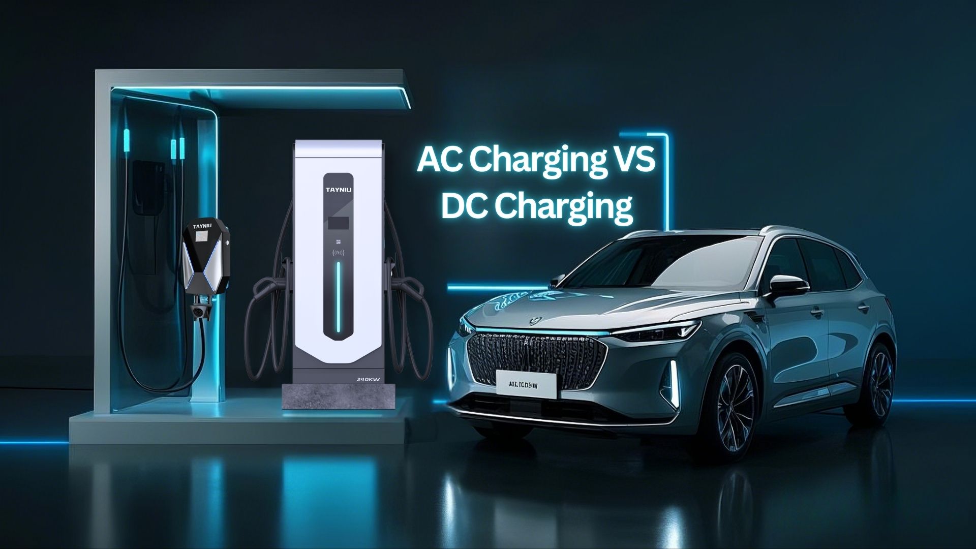 AC Charging vs DC Charging: A comparison of Tayniu EV chargers for home and fast charging