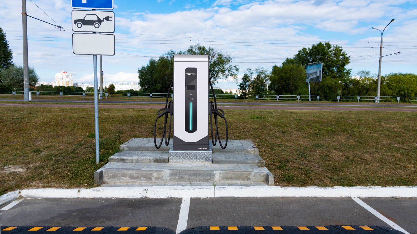 240kW high power charging station for electric vehicles, designed by Tayniu.